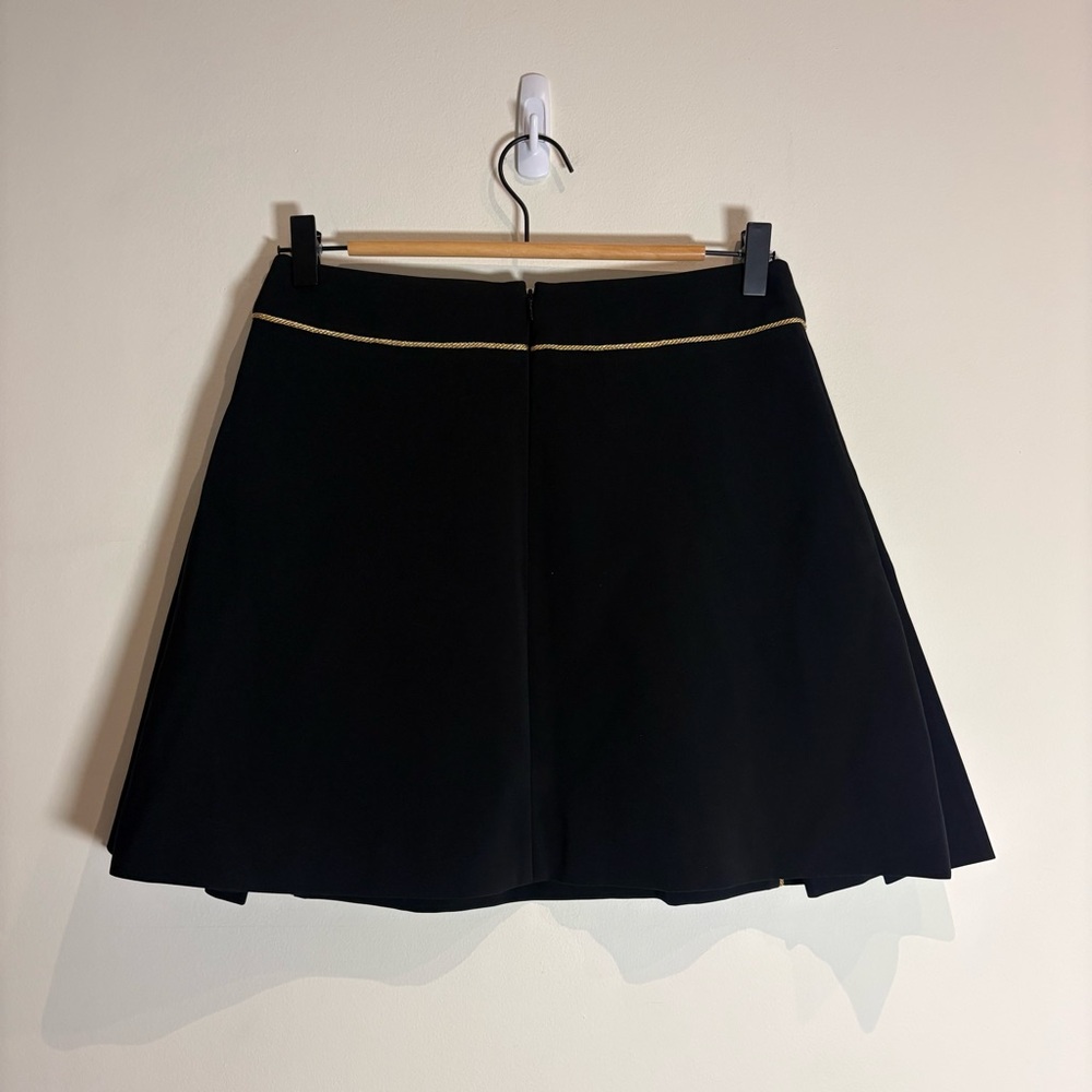 MOSCHINO Couture Black Rope-Detail A-Line Skirt Gold Detail Size US 6 - Picture 7 of 10